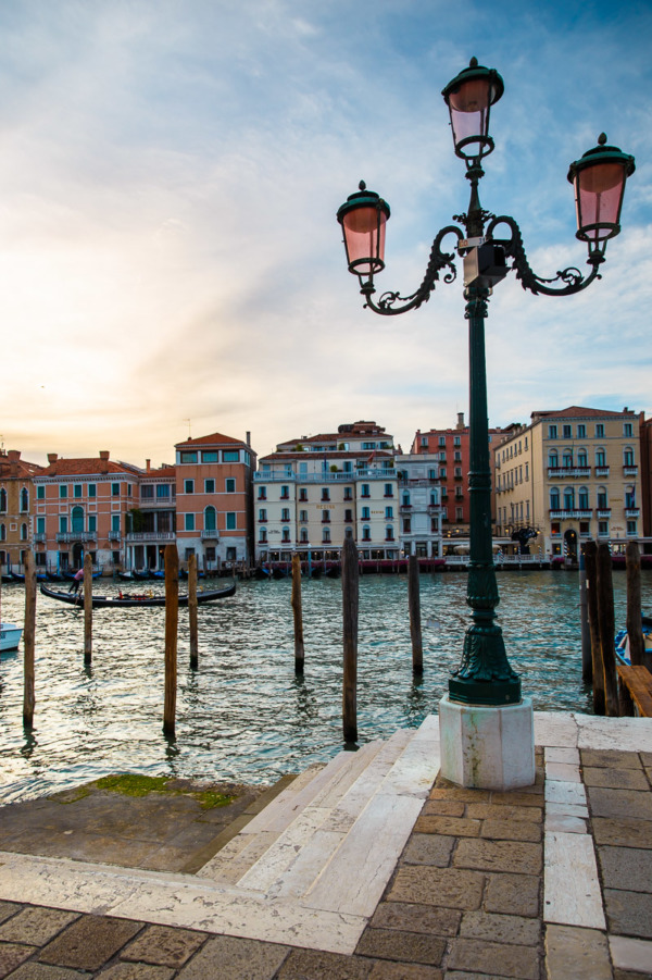 Sunset along the Grand Canal, Venice Italy