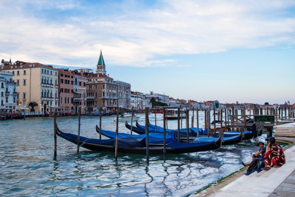 Dusk along the Grand Canal, Venice, Italy