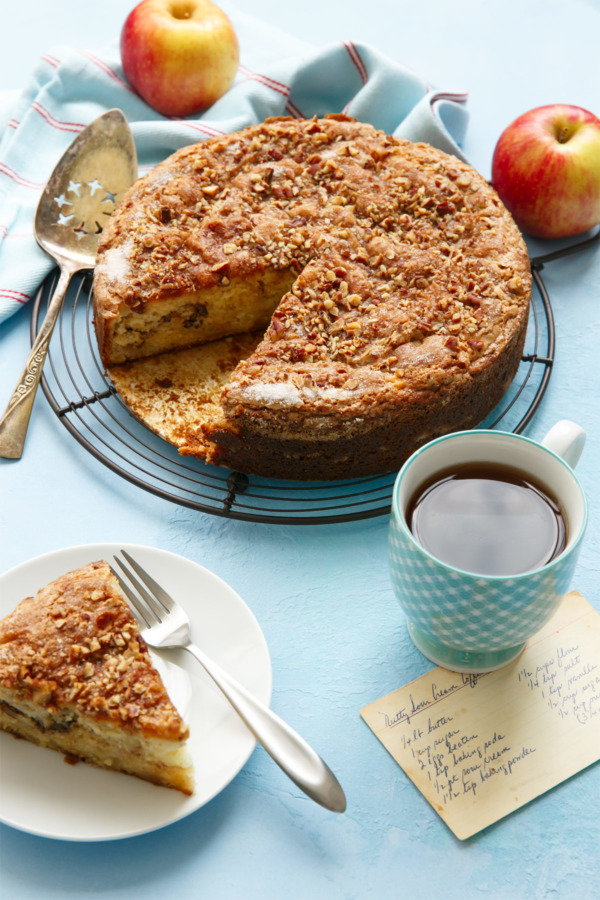 Crispy on top, sweet and tender in the middle, you'll love this perfect apple coffee cake recipe!