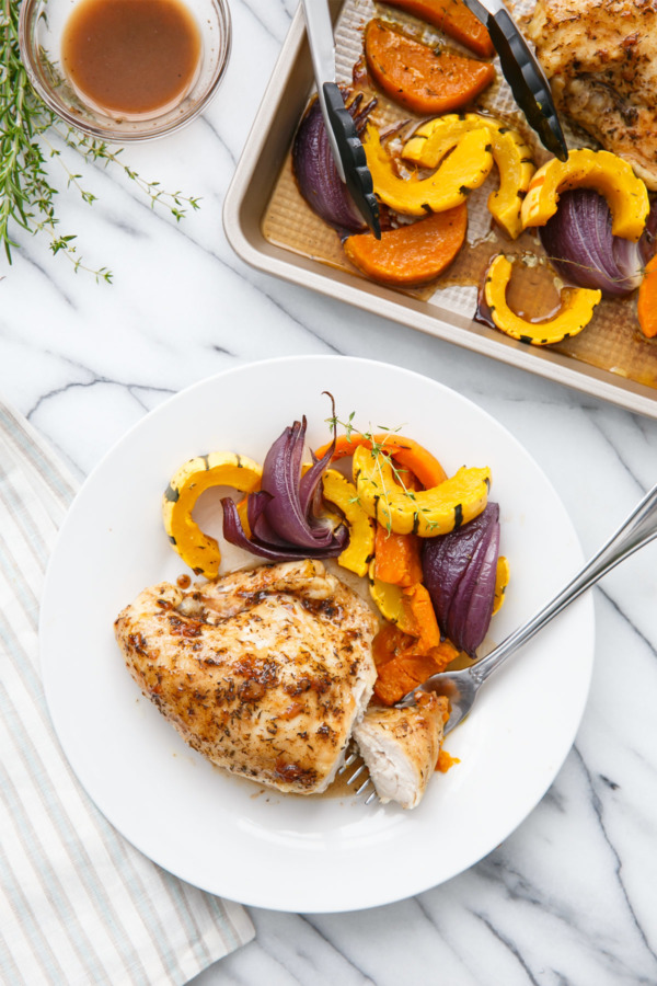 Cider-Glazed Chicken Breasts with Fall Vegetables