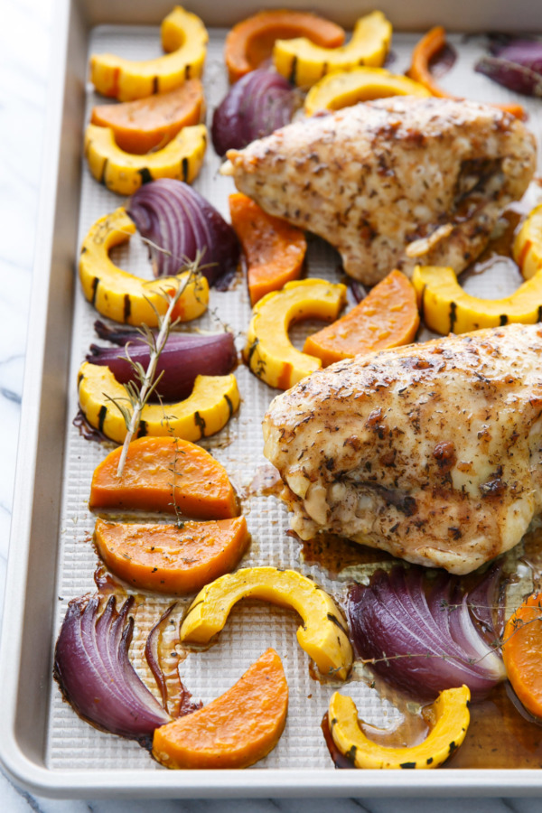 Easy Fall Sheet Pan Dinner Recipe: Cider-Glazed Chicken Breasts