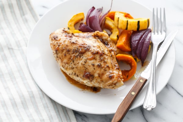 Cider-Glazed Chicken Breasts with Fall Vegetables