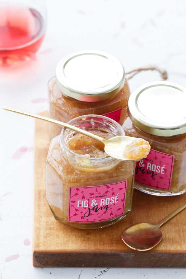 Fig Rosé Jam and FREE Printable Canning Labels