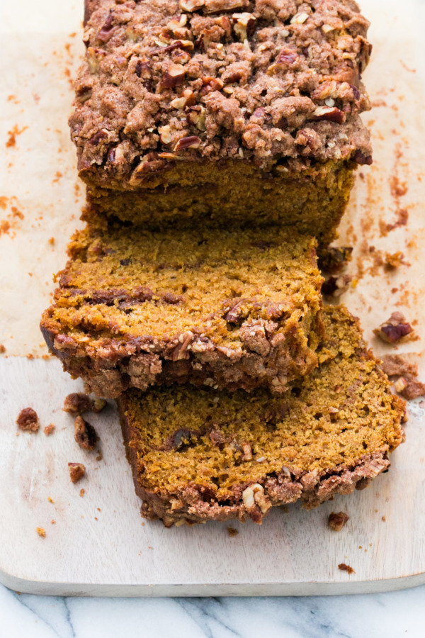 Cinnamon Swirl Sweet Potato Pecan Crumb Cake - Cake or bread, you decide.