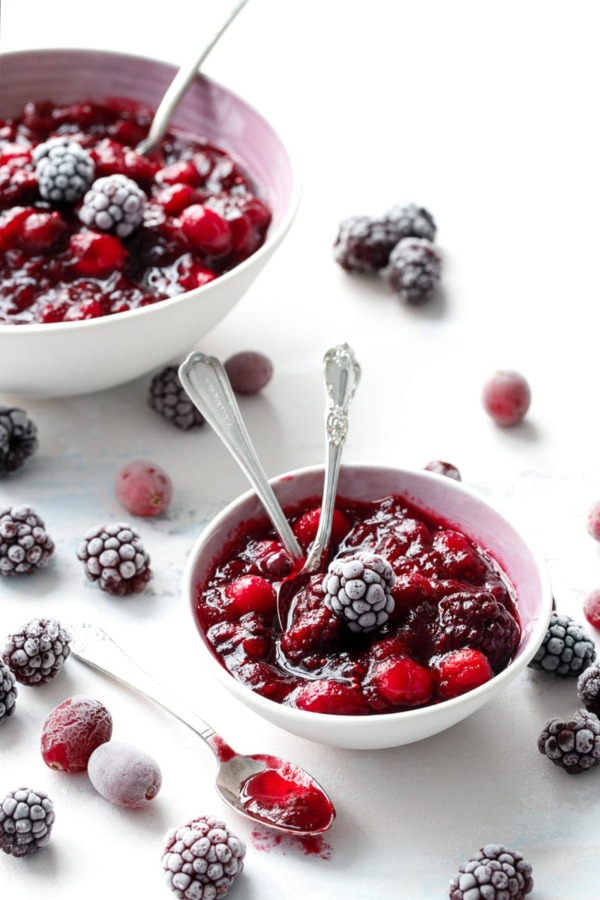 Blackberry Cranberry Sauce Recipe - A perfect twist on a classic Thanksgiving staple!