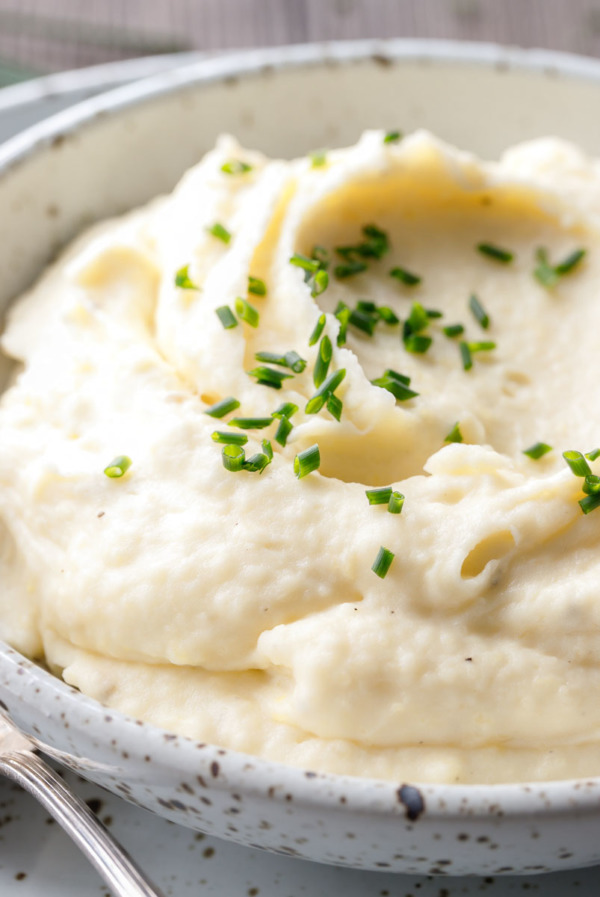 Crème Fraîche Mashed Potatoes - A perfect Thanksgiving side dish recipe