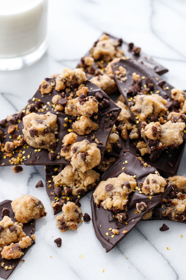 Crunchy Chocolate Chip Cookie Chocolate Bark