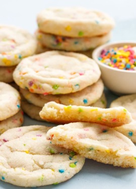 Soft & Chewy Sugar Cookies Recipe with Funfetti Sprinkles!