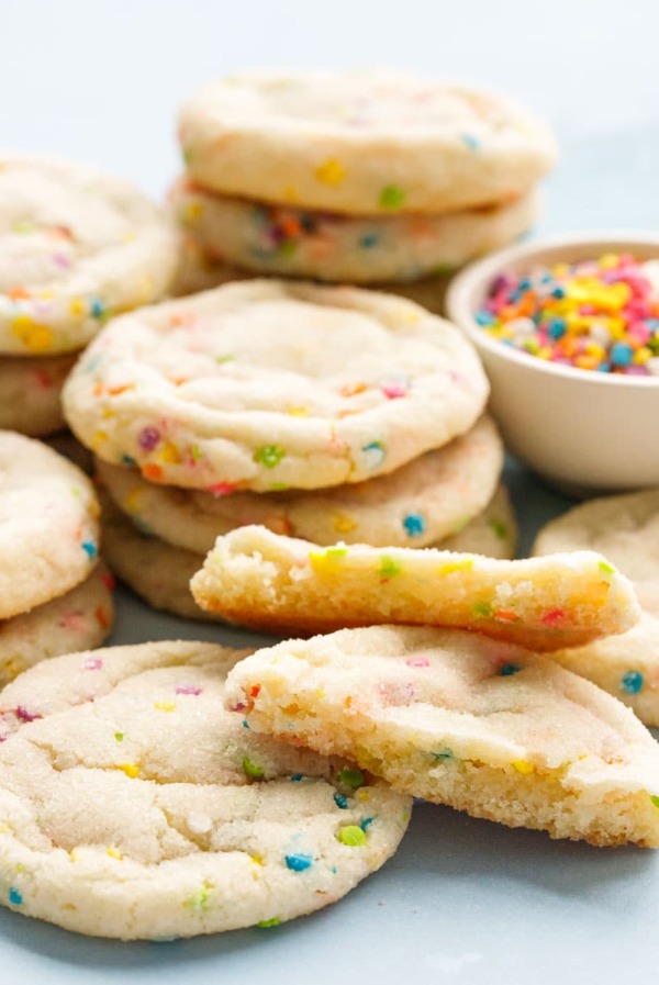 Soft & Chewy Sugar Cookies Recipe with Funfetti Sprinkles!