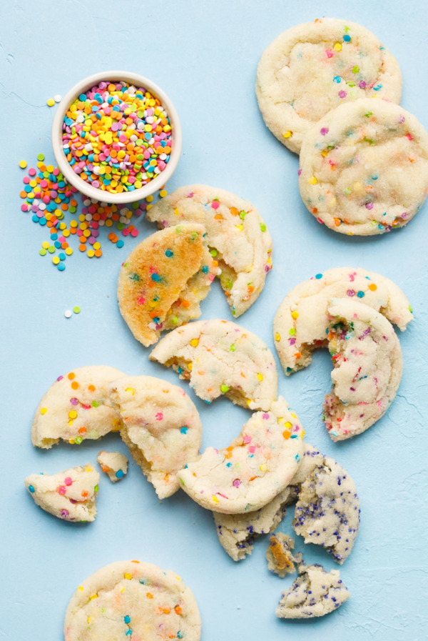 Funfetti "Cake Batter" Sugar Cookies with Rainbow Sprinkles