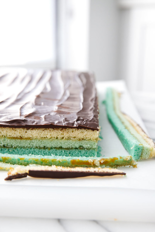 A new twist on Italian Layer Cookies: Ombre effect!