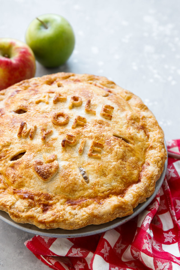 Double-Crust Apple Pie with Marzipan (YUM!)