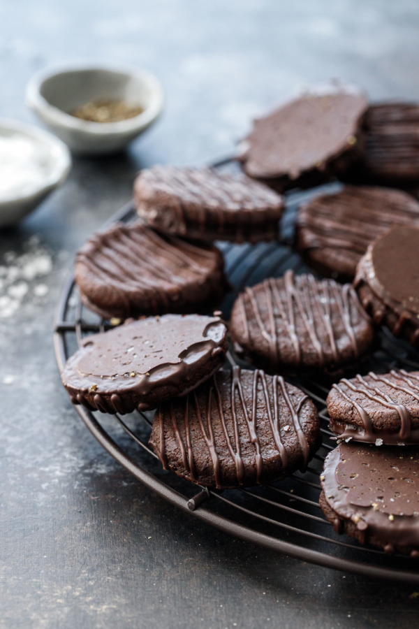 Salt & Pepper Dark Chocolate Sable Cookies Recipe