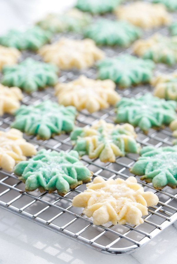 Old-Fashioned Vanilla Almond Spritz Cookies Recipe