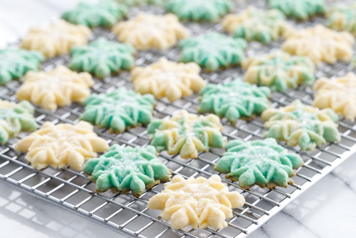 Vanilla Almond Spritz Cookies (Small Batch!) - Love and Olive Oil