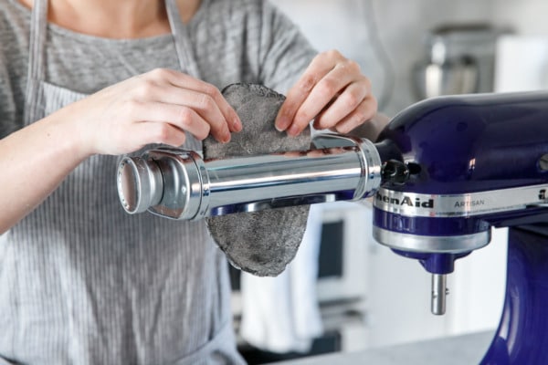 How to Make Squid Ink Pasta using the KitchenAid Pasta Roller and Cutter attachment