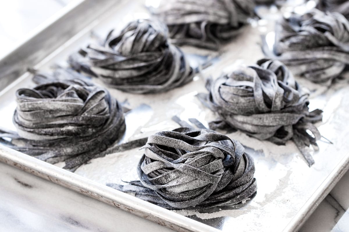 Homemade Squid Ink Pasta