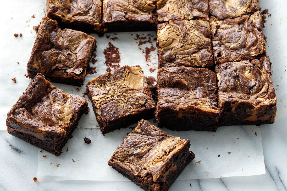 Caramelized White Chocolate Swirl Brownies