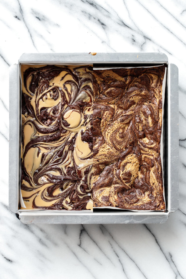 Before & After: Caramelized White Chocolate Brownies