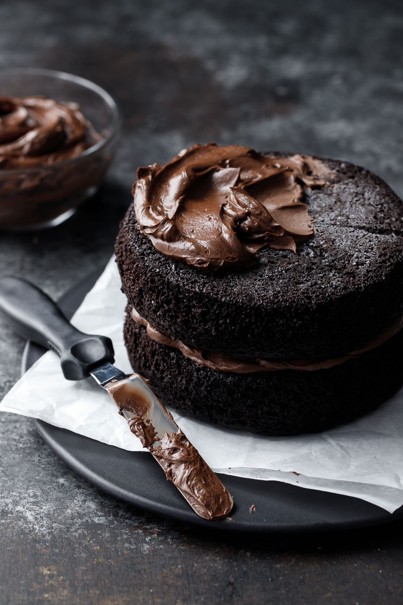 Ultimate Chocolate Cake with Fudge Frosting | Love and Olive Oil