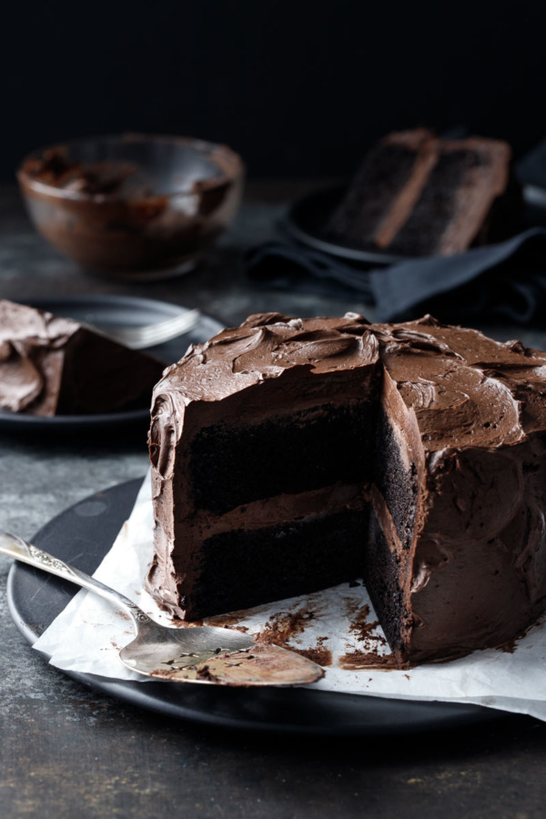 Favorite Chocolate Cake with Fudge Frosting Recipe