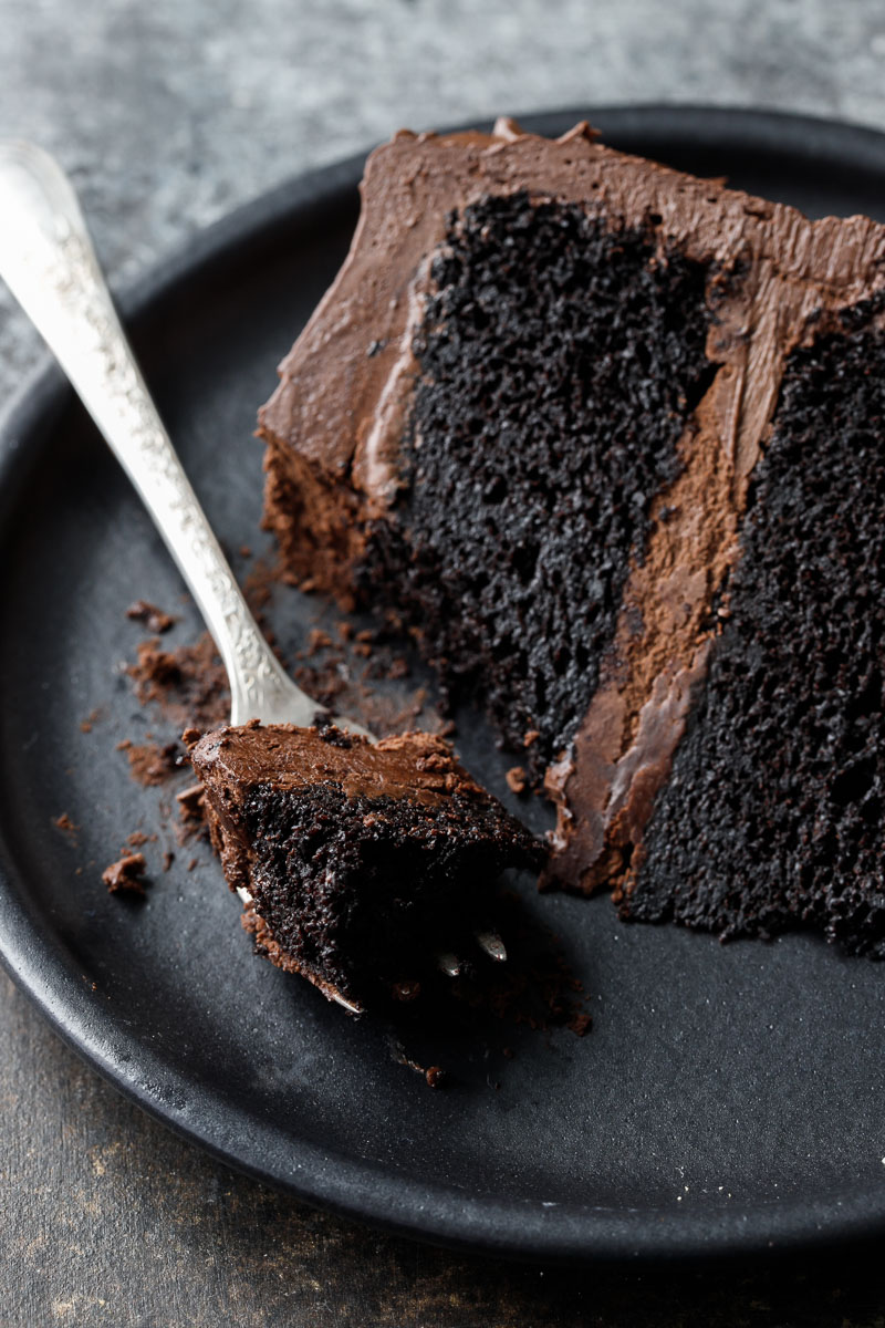 Ultimate Chocolate Cake with Fudge Frosting | Love and Olive Oil