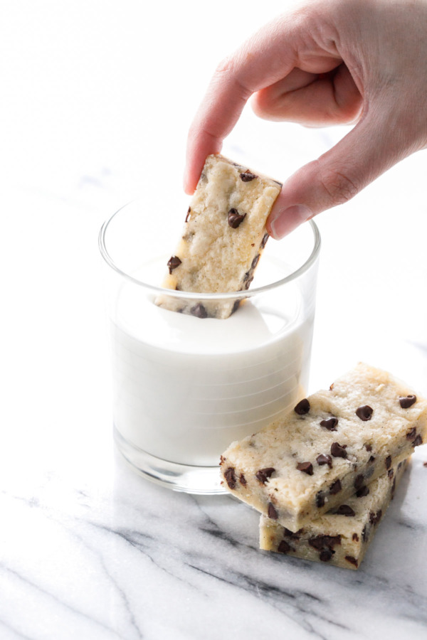 Chocolate Chip Shortbread Cookie Recipe - Perfect for dunking!