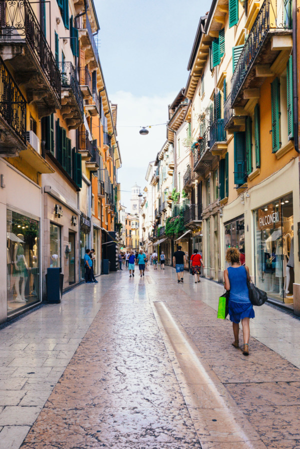 Shopping Streets of Verona, Italy