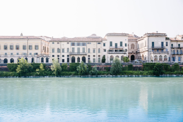 Along the banks of the Adige river, Verona, Italy