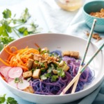 Magic Cellophane Noodle Bowls with Tofu and Fried Shallots