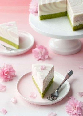 Celebrate cherry blossom season with this easy and impressive Sakura Matcha Mousse Cake recipe!