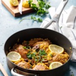 One Pan Moroccan Lemon Chicken with Orzo Recipe