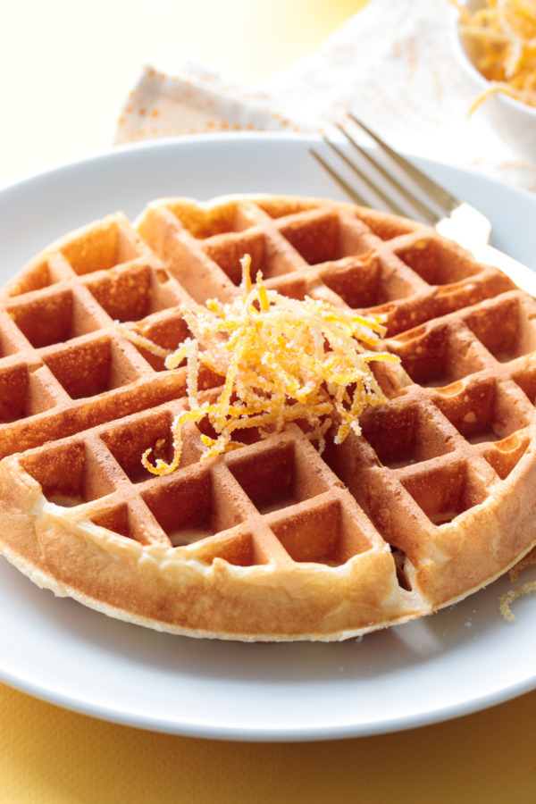 Sunshine Waffles with Candied Citrus