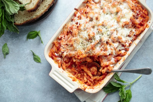 Cheesy Chicken Parmesan Pasta Bake