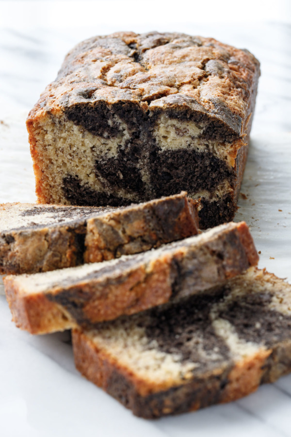 Black Sesame Swirl Banana Bread | Love and Olive Oil