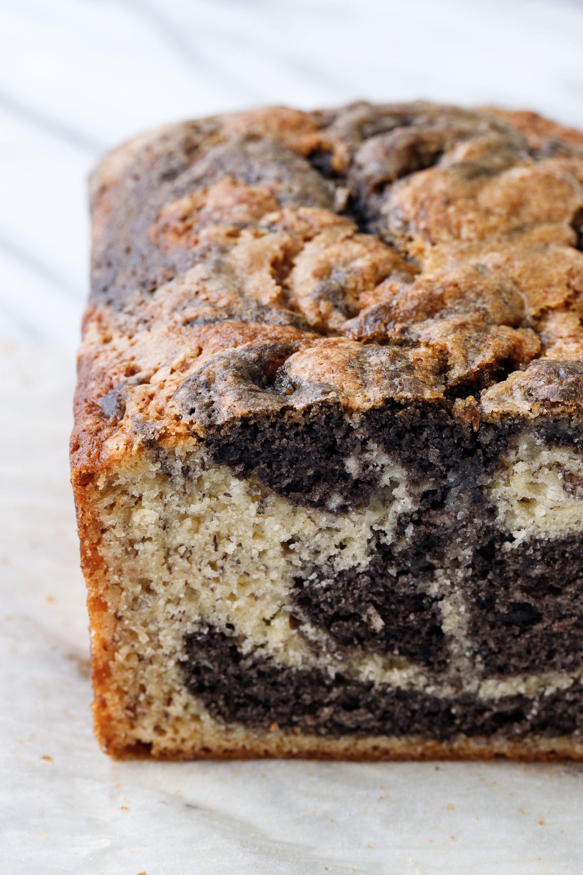 Black Sesame Swirl Banana Bread Love and Olive Oil