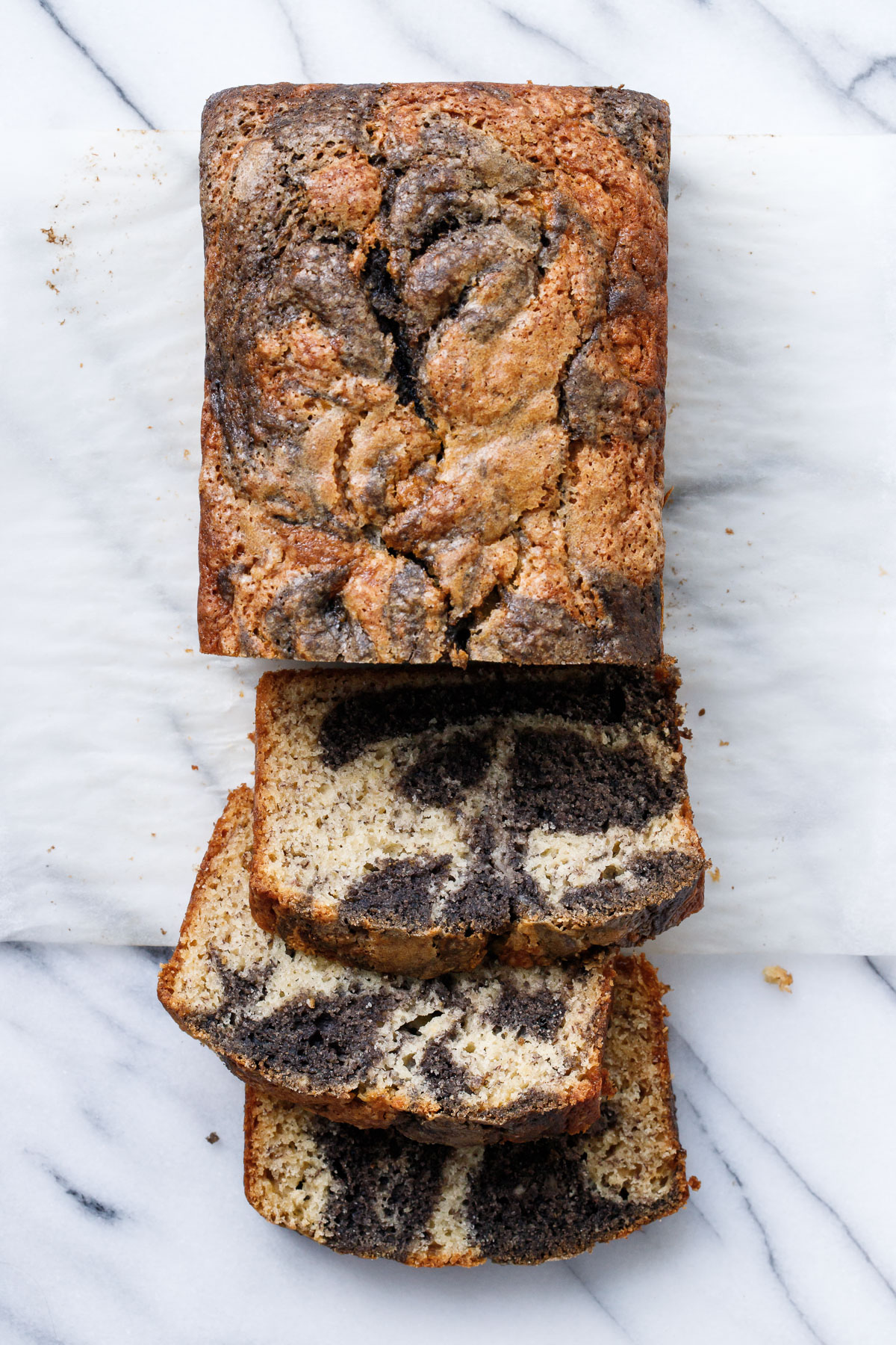 Black Sesame Swirl Banana Bread Love and Olive Oil