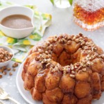 Drunken Monkey Bread with Bourbon Banana Caramel Sauce