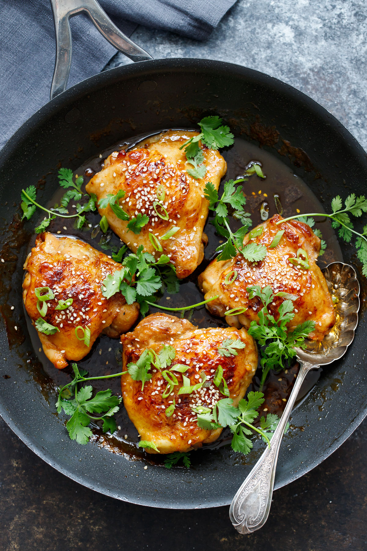 Honey Sriracha Chicken Thighs Love and Olive Oil
