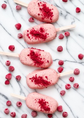 Raspberry White Chocolate Ice Cream Pops