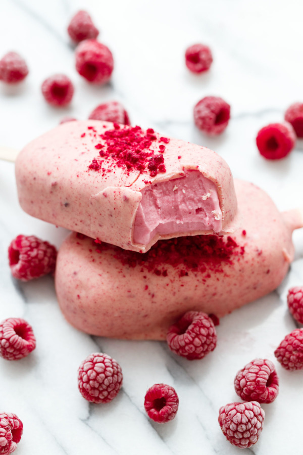 Raspberry Ice Cream Bars Recipe with Raspberry White Chocolate Coating