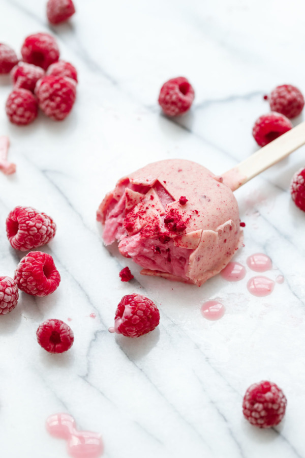 Raspberry White Chocolate Ice Cream Popsicle Recipe