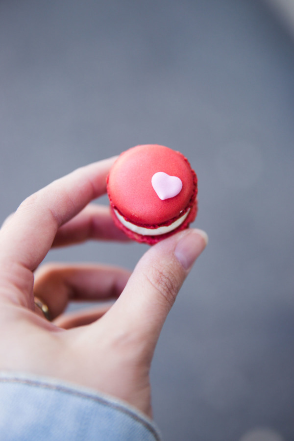 Mini macaron from Confiserie Sprüngli, Zurich, Switzerland