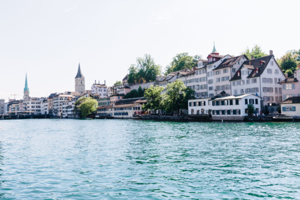 Buildings along the Limmat River, Zurich, Switzerland