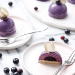 Mini Blueberry Mousse Cakes Recipe with Mirror Glaze