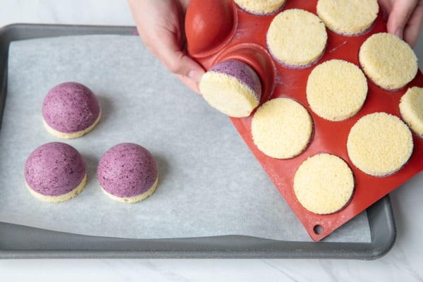 Mini Blueberry Mousse Cakes with Mirror Glaze Love and Olive Oil
