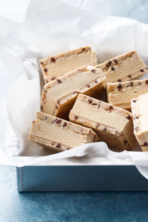 Chocolate Chip Cookie Dough Ice Cream Sandwiches with Homemade Brown Sugar Ice Cream