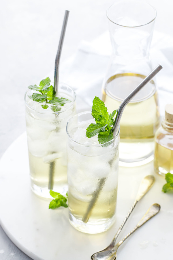 Glass of Fresh Mint Iced Tea