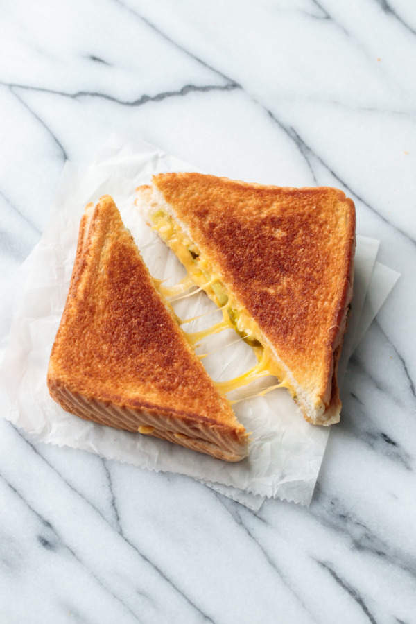 Pickle Grilled Cheese with Melty Tillamook Cheddar Cheese