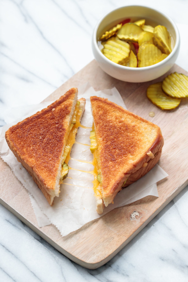 Perfect Grilled Cheese Recipe with Bread & Butter Pickles